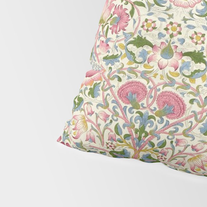 William Morris Vintage Lodden Blush Pink & Woad Blue Pillow Sham Gallery Image 4
