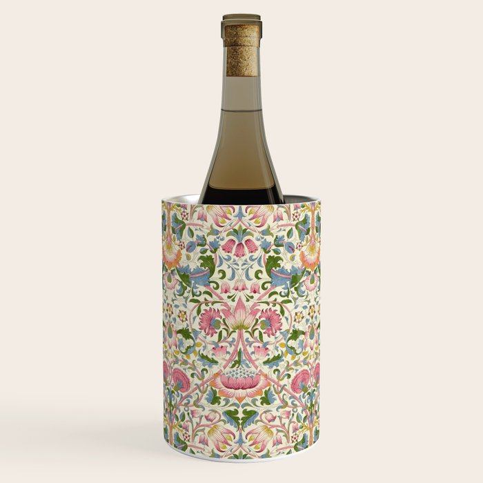 William Morris Vintage Lodden Blush Pink & Woad Blue Wine Chiller Gallery Image 1