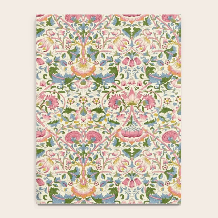 William Morris Vintage Lodden Blush Pink & Woad Blue Notebook Gallery Image 4