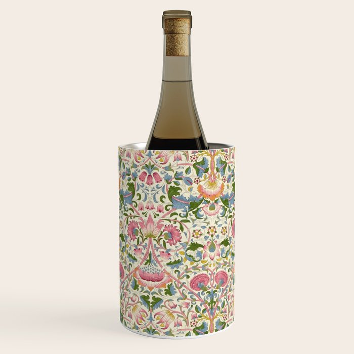 William Morris Vintage Lodden Blush Pink & Woad Blue Wine Chiller Gallery Image 2