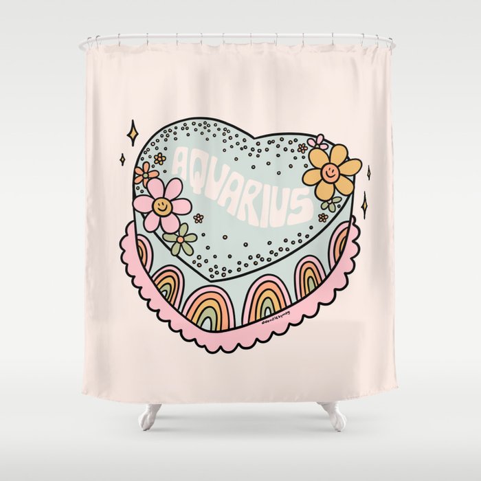 Aquarius Heart Cake Shower Curtain Gallery Image 1