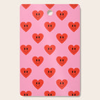 Funny retro love heart cartoon pattern Cutting Board Gallery Image 1