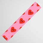 Funny retro love heart cartoon pattern Table Runner Gallery Image 3