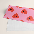 Funny retro love heart cartoon pattern Wrapping Paper Gallery Image 2
