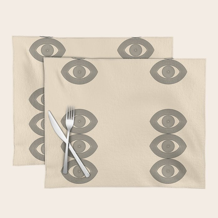 Abstraction_EYE_LINE_POP_ART_Minimalism_001X Placemat Gallery Image 1