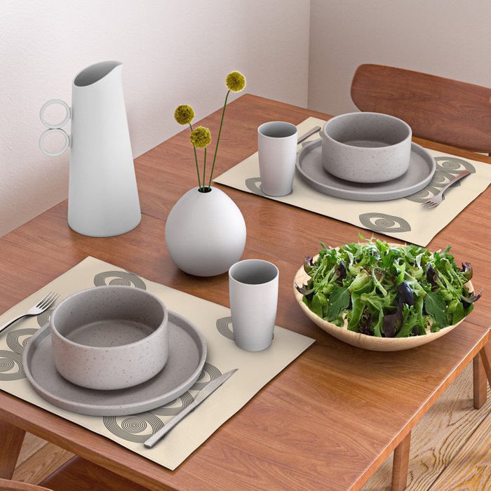 Abstraction_EYE_LINE_POP_ART_Minimalism_001X Placemat Gallery Image 2