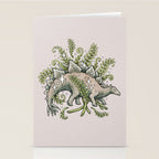 Stegosaurus & Ferns | Dinosaur Botanical Art Stationery Card Gallery Image 2