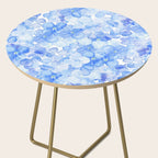 Elegant purple blue hand painted watercolor hortensia floral Side Table Gallery Image 2