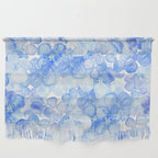 Elegant purple blue hand painted watercolor hortensia floral Wall Hanging Gallery Image 1