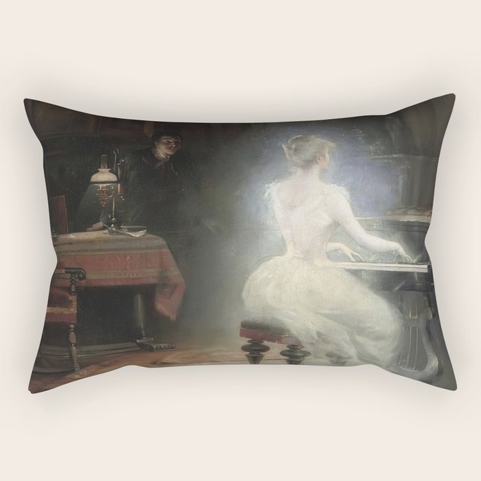 Spirit Painting 1885 George Roux Rectangular Pillow Gallery Image 1