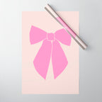 Pink Bow Wrapping Paper Gallery Image 1