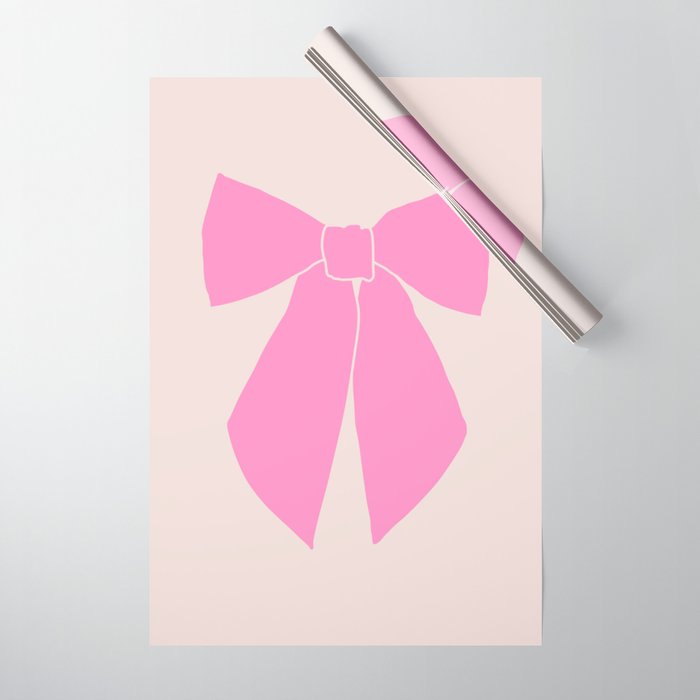 Pink Bow Wrapping Paper Gallery Image 1
