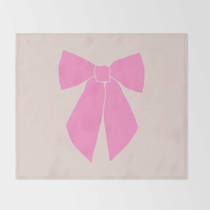 Pink Bow Throw Blanket Gallery Image 2