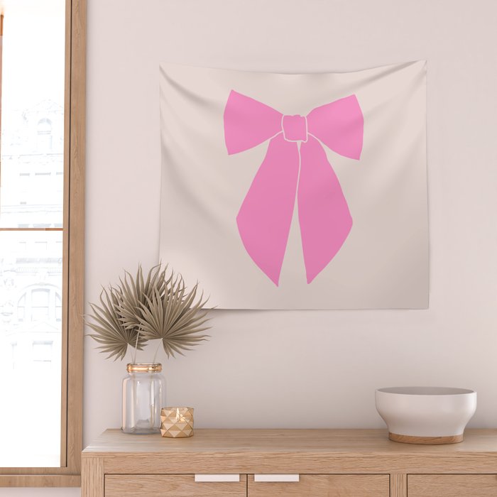 Pink Bow Wall Tapestry Gallery Image 2