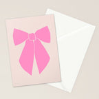 Pink Bow Stationery Card Gallery Image 2