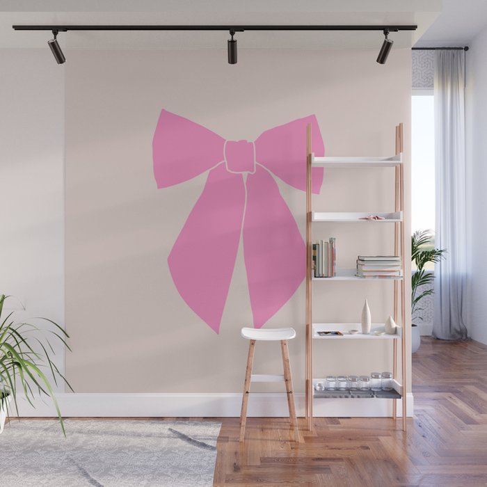 Pink Bow Wall Mural Gallery Image 1