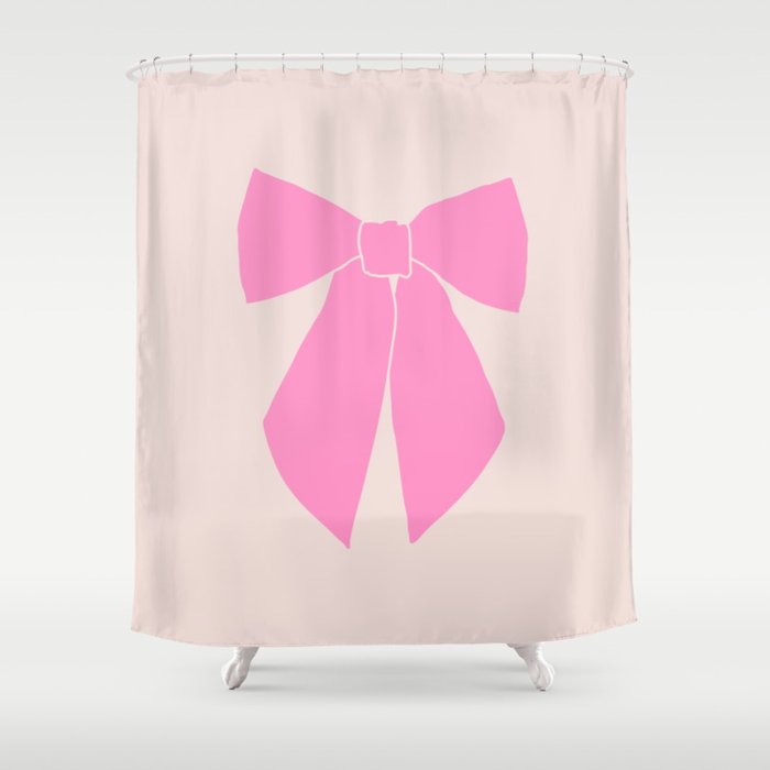 Pink Bow Shower Curtain Gallery Image 1
