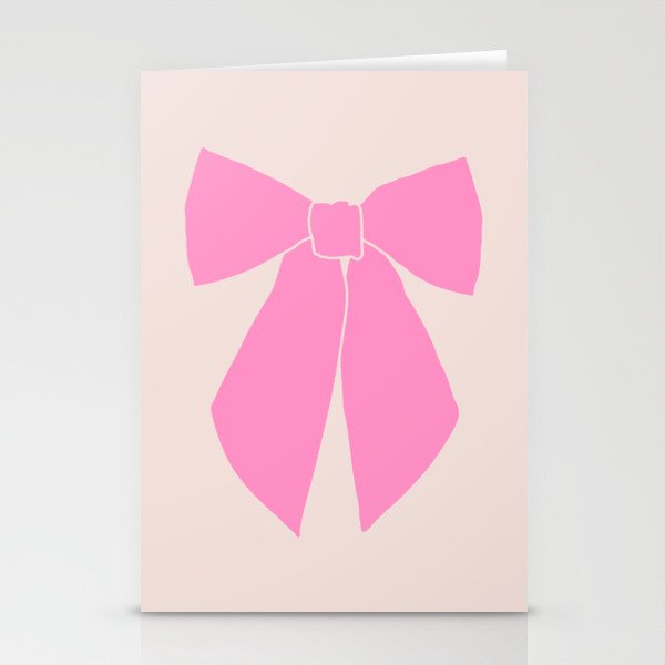 Pink Bow Stationery Card Gallery Image 2