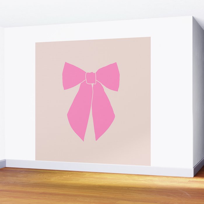 Pink Bow Wall Mural Gallery Image 2
