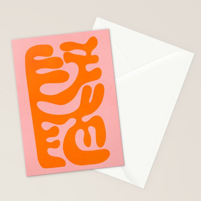 Tangerine & Sundown: Matisse Paper Cutouts 12 Stationery Card Gallery Image 2