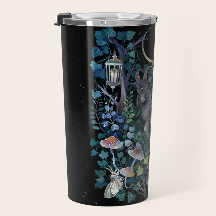 Black Goat Moon Garden Travel Mug Gallery Image 3