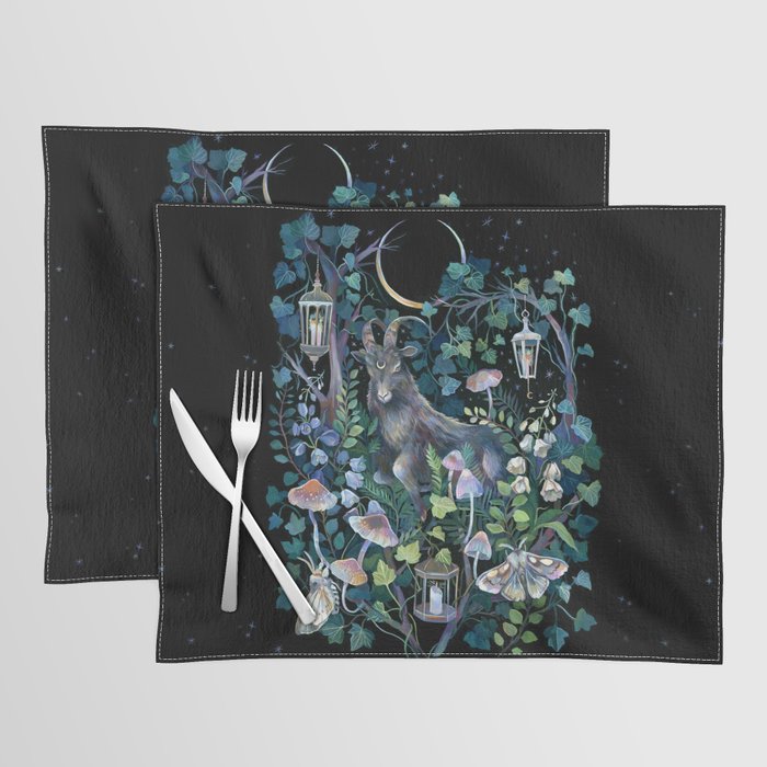 Black Goat Moon Garden Placemat Gallery Image 1