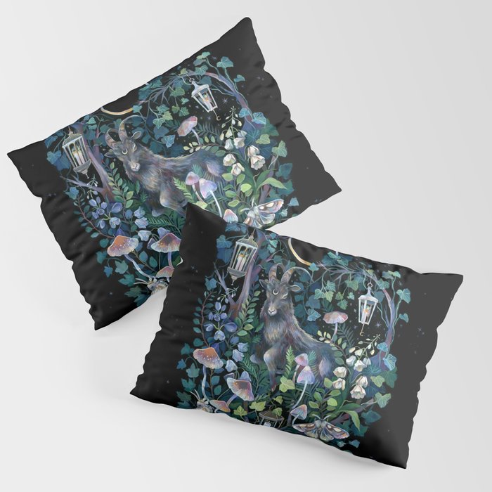 Black Goat Moon Garden Pillow Sham Gallery Image 3