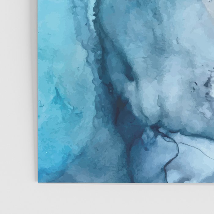 White Sand Blue Sea - Alcohol Ink Painting Poster Gallery Image 3