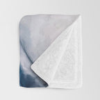 White Sand Blue Sea - Alcohol Ink Painting Throw Blanket Gallery Image 3