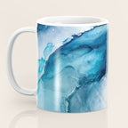 White Sand Blue Sea - Alcohol Ink Painting Coffee Mug Gallery Image 3