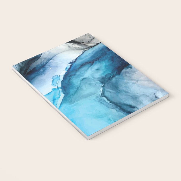 White Sand Blue Sea - Alcohol Ink Painting Notebook Gallery Image 3