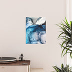 White Sand Blue Sea - Alcohol Ink Painting Poster Gallery Image 2