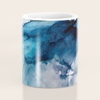 White Sand Blue Sea - Alcohol Ink Painting Coffee Mug Gallery Image 4