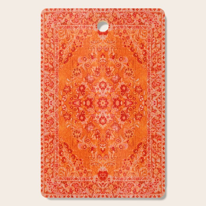 Orange Bohemian Oriental Heritage Traditional Vintage Moroccan Style Cutting Board Gallery Image 1
