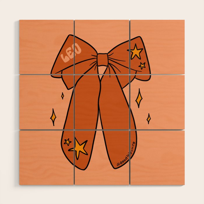 Leo Bow Wood Wall Art Gallery Image 1