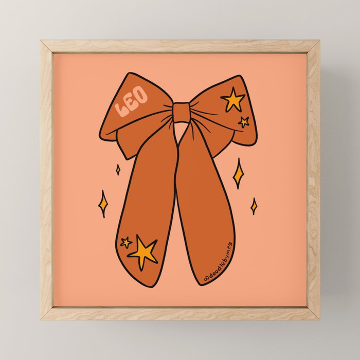Leo Bow Mini Art Print Gallery Image 1