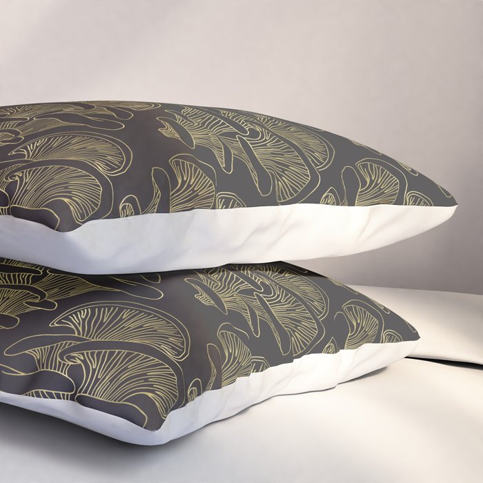 Gilded Oyster Mushroom Pillow Sham Gallery Image 3