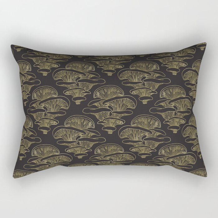 Gilded Oyster Mushroom Rectangular Pillow Gallery Image 2