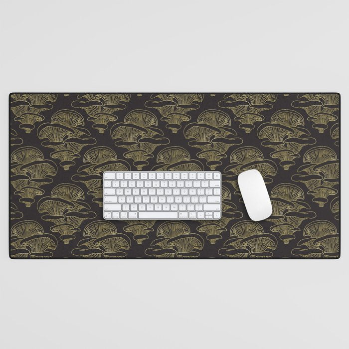 Gilded Oyster Mushroom Desk Mat Gallery Image 1
