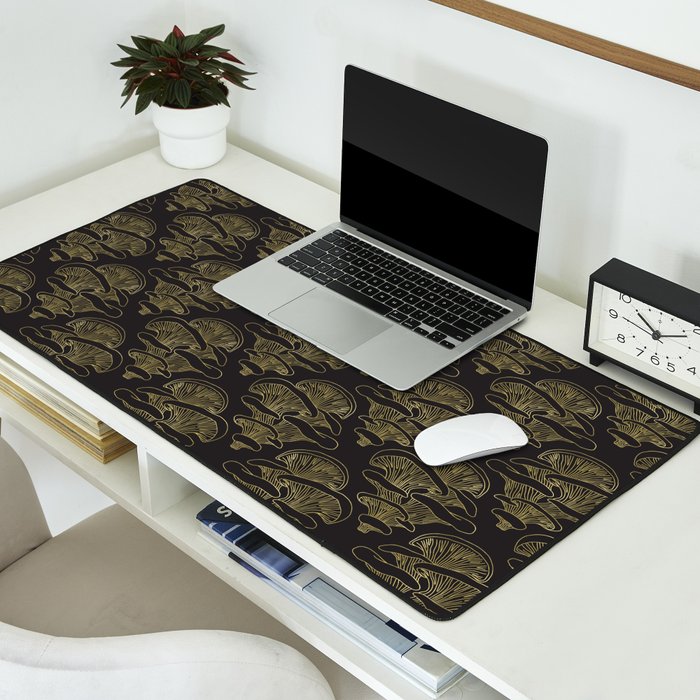 Gilded Oyster Mushroom Desk Mat Gallery Image 2