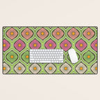 Groovy 70s Retro Mod Daisy Flowers Desk Mat Gallery Image 1