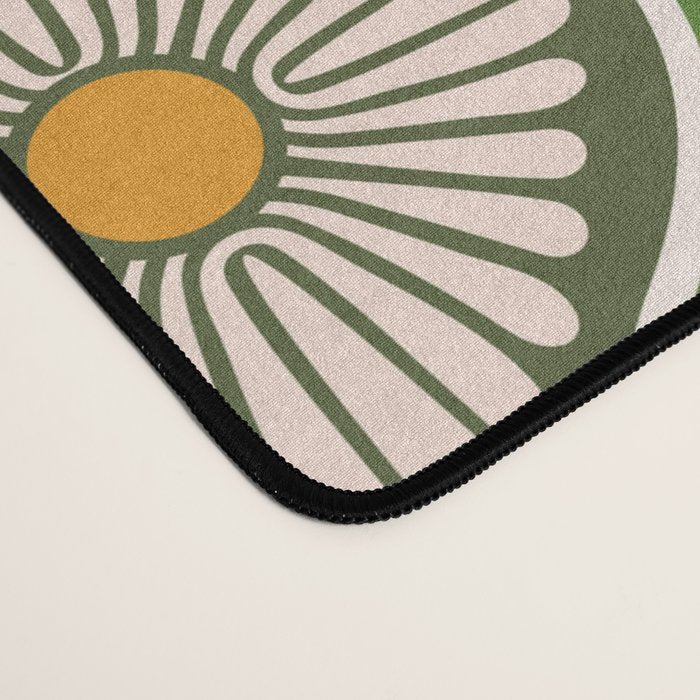 Groovy 70s Retro Mod Daisy Flowers Desk Mat Gallery Image 4