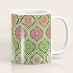 Groovy 70s Retro Mod Daisy Flowers Coffee Mug Gallery Image 1