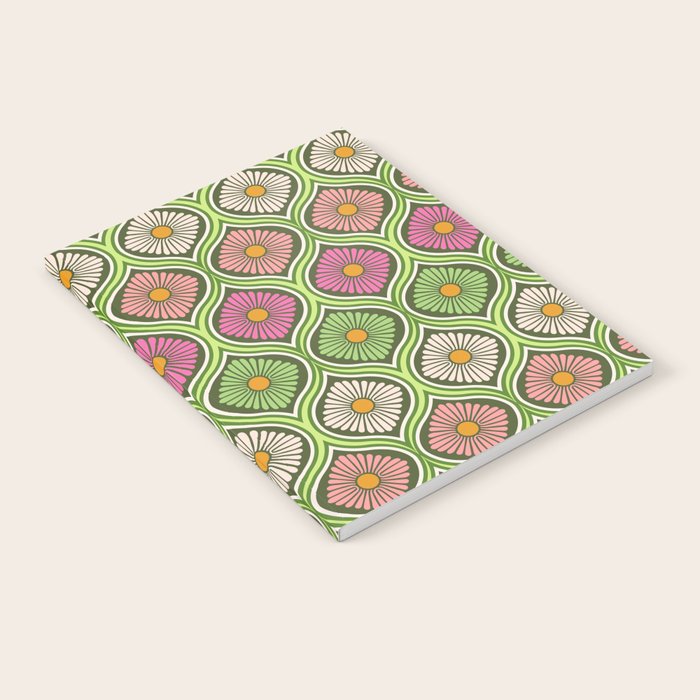 Groovy 70s Retro Mod Daisy Flowers Notebook Gallery Image 2