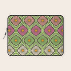 Groovy 70s Retro Mod Daisy Flowers Laptop Sleeve Gallery Image 1