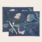 Outside at night â modern floral illustration Placemat Gallery Image 1