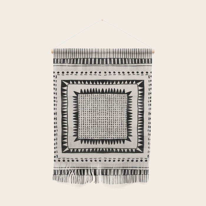 Black & White Symmetrical Pattern #2 Wall Hanging Gallery Image 1