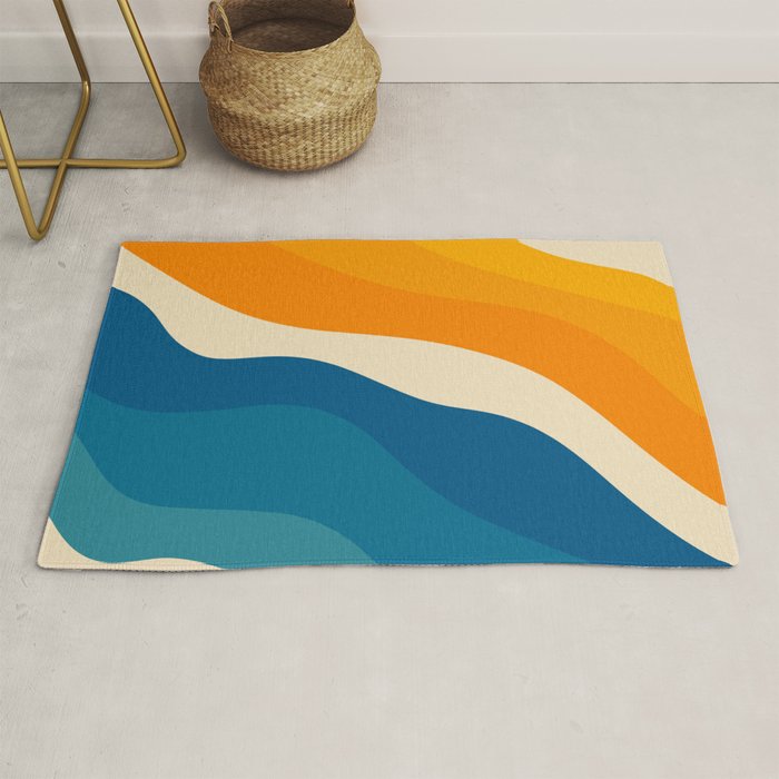 Minimalist abstract waves Rug Gallery Image 1