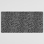 Handmade polka dot brush strokes (black and white reverse dalmatian) Desk Mat Gallery Image 3