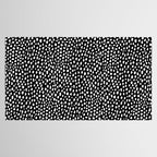 Handmade polka dot brush strokes (black and white reverse dalmatian) Tablecloth Gallery Image 2